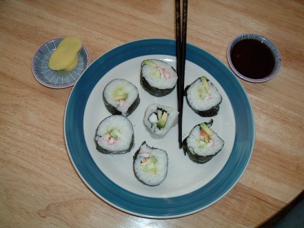Homemade sushi